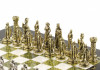 Шахматы "Рыцари" 28х28 см змеевик мрамор фото 4 — hichess.ru - шахматы, нарды, настольные игры