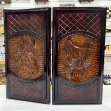 Нарды резные Маска лак 60 см — hichess.ru - шахматы, нарды, настольные игры