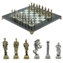 Шахматы &quot;Римские легионеры&quot; доска 32х32 мрамор шабровский змеевик — hichess.ru - шахматы, нарды, настольные игры