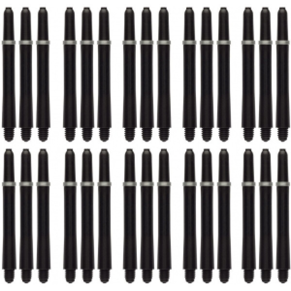 Набор из 10-ти комплектов хвостовиков Winmau Nylon с колечками (Medium) черного цвета фото 1 — hichess.ru - шахматы, нарды, настольные игры