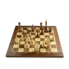 Шахматы Нескладные Бастион Орех Люкс Средние — hichess.ru - шахматы, нарды, настольные игры