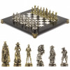 Шахматы "Рыцари" 28х28 см из мрамора фото 1 — hichess.ru - шахматы, нарды, настольные игры