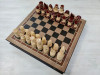 Шахматы подарочные в ларце из дуба с резными фигурами Матросы фото 1 — hichess.ru - шахматы, нарды, настольные игры