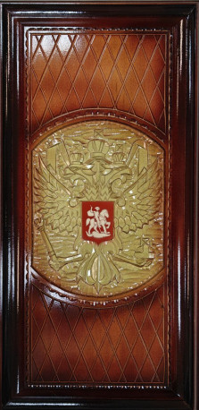 Нарды резные Герб России 55х25 — hichess.ru - шахматы, нарды, настольные игры