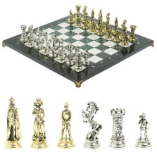 Шахматы &quot;Средневековые рыцари&quot; доска мрамор / змеевик 44х44 — hichess.ru - шахматы, нарды, настольные игры