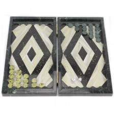 Нарды &quot;Ромб&quot; змеевик, офиокальцит 480х440х25 мм — hichess.ru - шахматы, нарды, настольные игры