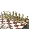 Шахматы "Подвиги Геракла" доска 28х28 см из камня лемезит мрамор фигуры металлические фото 4 — hichess.ru - шахматы, нарды, настольные игры