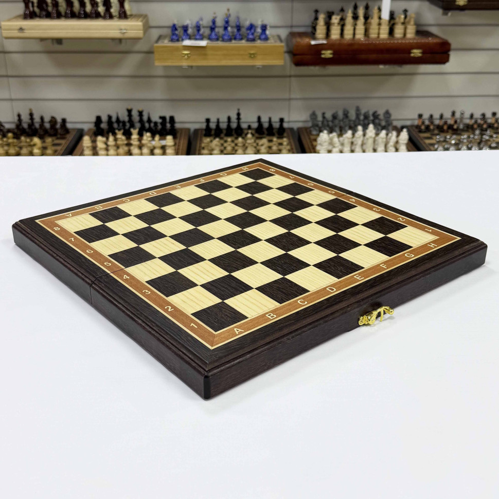 Шахматная доска складная Турнирная венге 4 фото 1 &mdash; hichess.ru - шахматы, нарды, настольные игры
