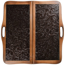 Нарды Кожаные Цветок большие с ручкой — hichess.ru - шахматы, нарды, настольные игры