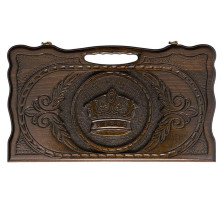 Нарды резные Корона с ручкой 40, Haleyan — hichess.ru - шахматы, нарды, настольные игры