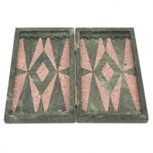 Нарды &quot;Ромб&quot; креноид змеевик — hichess.ru - шахматы, нарды, настольные игры