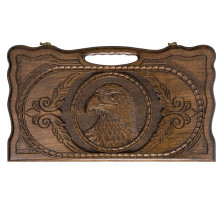 Нарды резные &quot;Орел&quot; с ручкой 50, Haleyan — hichess.ru - шахматы, нарды, настольные игры