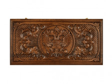 Нарды резные Герб РФ 2&quot; 50, Mkhitaryan&quot; — hichess.ru - шахматы, нарды, настольные игры