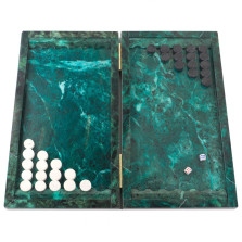 Нарды из камня змеевик — hichess.ru - шахматы, нарды, настольные игры