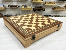 Шахматный ларец красное дерево 52 см — hichess.ru - шахматы, нарды, настольные игры