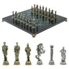 Шахматы &quot;Римские легионеры&quot; доска 32х32 шабровский змеевик — hichess.ru - шахматы, нарды, настольные игры