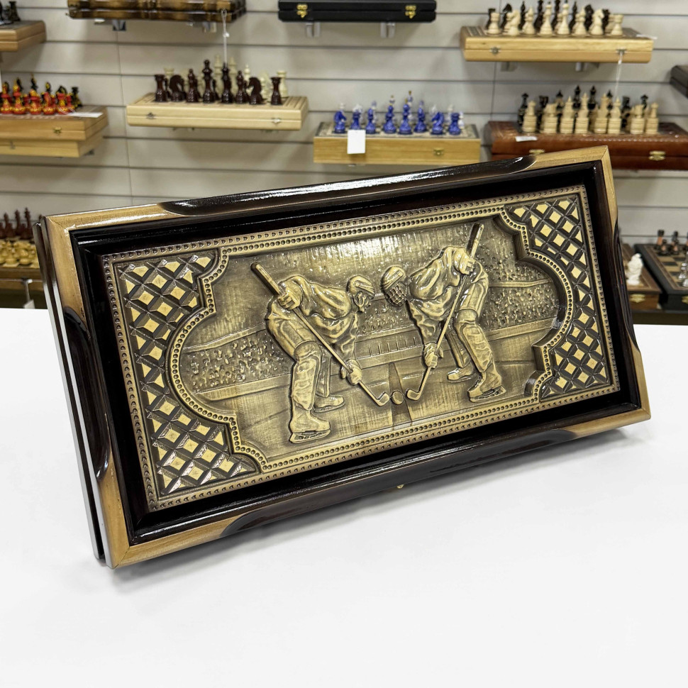 Нарды резные подарочные из массива клена Хоккей 58 см фото 1 &mdash; hichess.ru - шахматы, нарды, настольные игры