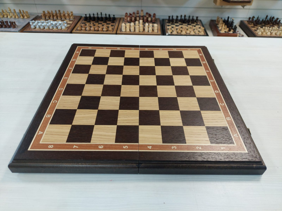 Шахматная доска складная Турнирная венге 5 фото 1 — hichess.ru - шахматы, нарды, настольные игры