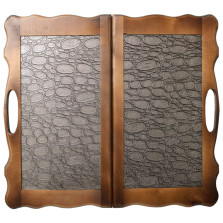 Нарды Кожаные Бронза большие в дипломате — hichess.ru - шахматы, нарды, настольные игры