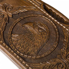 Нарды резные Орел с ручкой малые, Haleyan — hichess.ru - шахматы, нарды, настольные игры