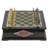 Шахматный ларец "Русские" из змеевика и креноида фото 2 — hichess.ru - шахматы, нарды, настольные игры