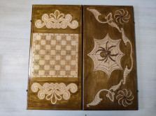 Нарды подарочные Паук из дерева 60 на 60 см с чехлом — hichess.ru - шахматы, нарды, настольные игры