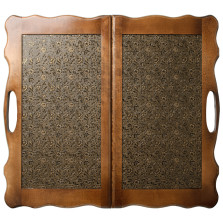 Нарды Кожаные Золото большие в дипломате — hichess.ru - шахматы, нарды, настольные игры