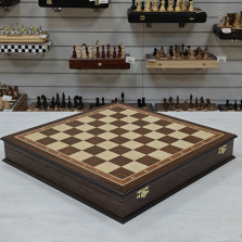 Шахматный ларец Антик моренный дуб 45 см без фигур — hichess.ru - шахматы, нарды, настольные игры