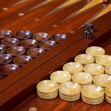 Фишки для нард самшит и красное дерево, диаметр 27 мм — hichess.ru - шахматы, нарды, настольные игры