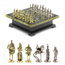 Шахматный ларец &quot;Русь&quot; из змеевика — hichess.ru - шахматы, нарды, настольные игры