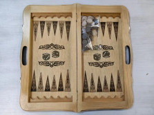 Нарды из дерева с рисунком Орла в дипломате 50 на 50 см — hichess.ru - шахматы, нарды, настольные игры