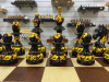 Шахматы эксклюзивные ручной работы Хохлома красное дерево фото 2 — hichess.ru - шахматы, нарды, настольные игры