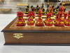 Шахматы эксклюзивные ручной работы Хохлома красное дерево фото 3 — hichess.ru - шахматы, нарды, настольные игры