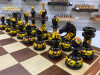 Шахматы эксклюзивные ручной работы Хохлома красное дерево фото 6 — hichess.ru - шахматы, нарды, настольные игры