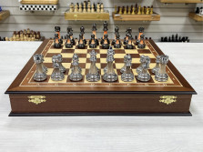 Шахматный ларец Махагон 45 см Итальянский дизайн — hichess.ru - шахматы, нарды, настольные игры