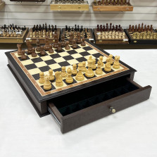 Шахматный ларец с выдвижными ящиками венге Эндшпиль — hichess.ru - шахматы, нарды, настольные игры
