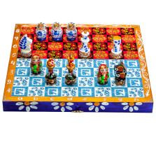 Шахматы Гжель Против Хохломы — hichess.ru - шахматы, нарды, настольные игры