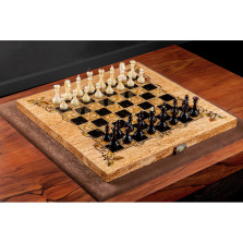 ахматы янтарные на складной доске из карельской березы — hichess.ru - шахматы, нарды, настольные игры