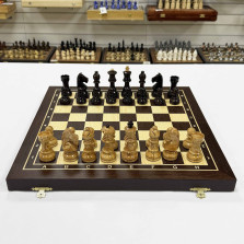 Шахматы эксклюзивные деревянные венге с фигурами из карельской березы Стаунтон люкс &mdash; hichess.ru - шахматы, нарды, настольные игры