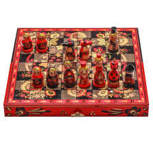 Шахматы Хохлома презент — hichess.ru - шахматы, нарды, настольные игры