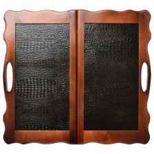 Нарды Кожаные Аллигатор большие в дипломате — hichess.ru - шахматы, нарды, настольные игры