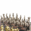 Подарочные шахматы "Рыцари" доска 44х44 см из мрамора и змеевика фото 4 — hichess.ru - шахматы, нарды, настольные игры