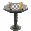 Шахматный стол "Метатели дисков" мрамор змеевик фото 2 — hichess.ru - шахматы, нарды, настольные игры