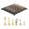 Шахматы подарочные каменные с металлическими фигурами Стаунтон 36 см лемезит фото 1 — hichess.ru - шахматы, нарды, настольные игры