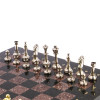 Шахматы подарочные каменные с металлическими фигурами Стаунтон 36 см лемезит фото 4 — hichess.ru - шахматы, нарды, настольные игры