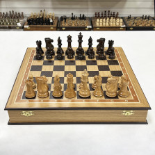 Шахматы подарочные ручной работы из дуба большие деревянные Суприм люкс — hichess.ru - шахматы, нарды, настольные игры