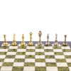 Шахматы подарочные каменные с металлическими фигурами Стаунтон 36 см змеевик фото 3 — hichess.ru - шахматы, нарды, настольные игры
