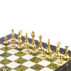 Шахматы подарочные каменные с металлическими фигурами Стаунтон 36 см змеевик фото 5 — hichess.ru - шахматы, нарды, настольные игры