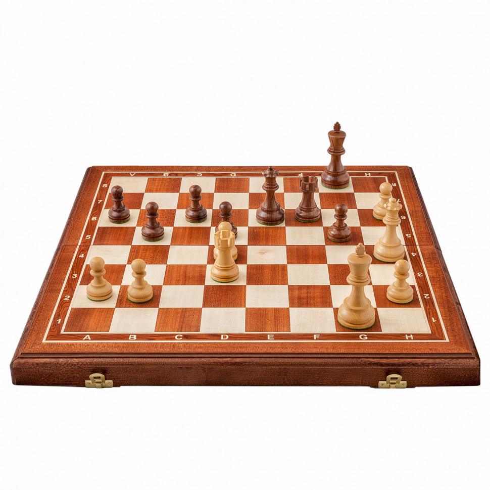 Шахматы Эндшпиль Махагон большие фото 1 — hichess.ru - шахматы, нарды, настольные игры