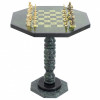 Шахматный стол "Римские" из бронзы и змеевика фото 2 — hichess.ru - шахматы, нарды, настольные игры